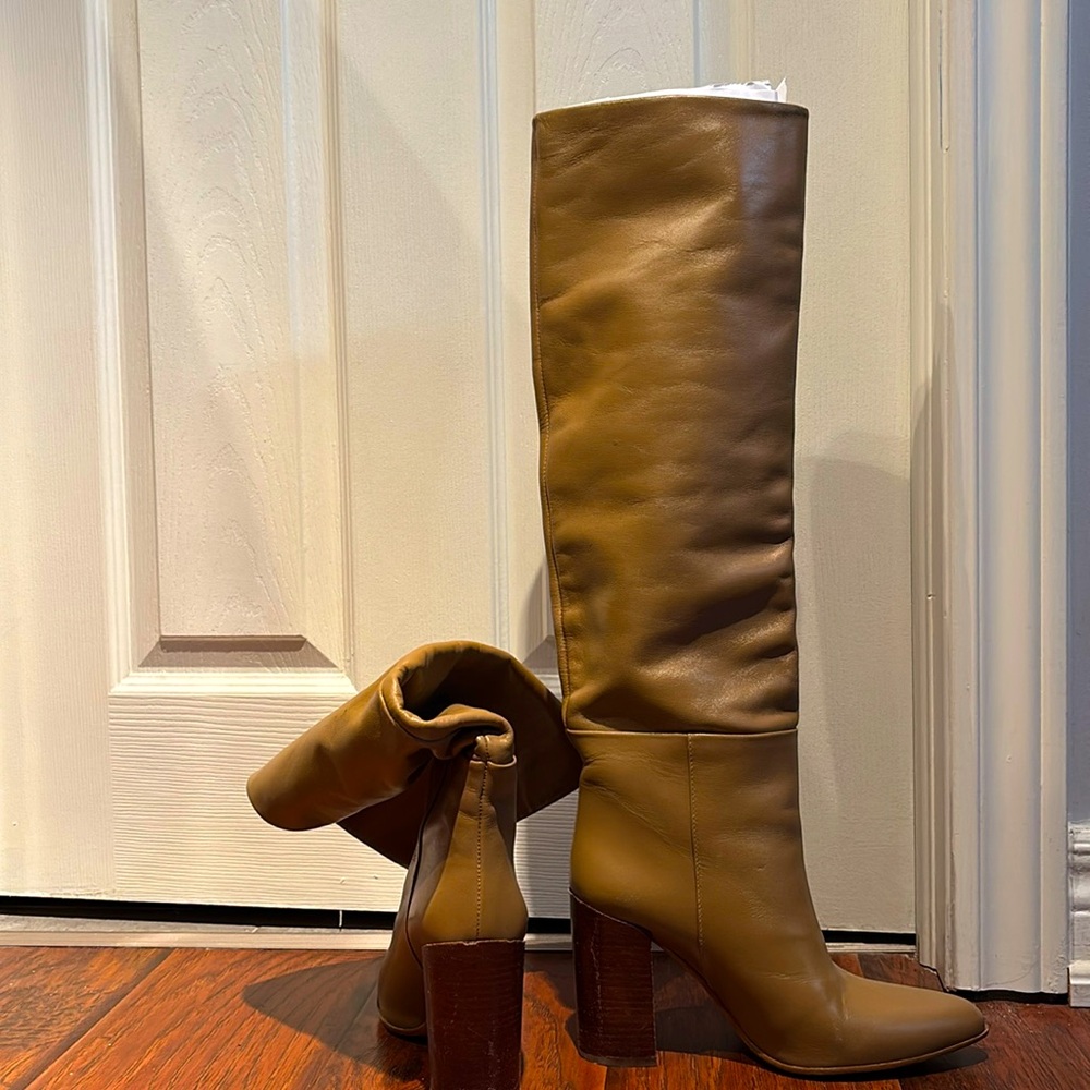 Zara Camel Heeled Boots